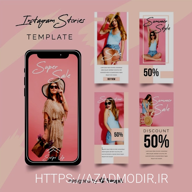 Free vector summer sale instagram stories templates